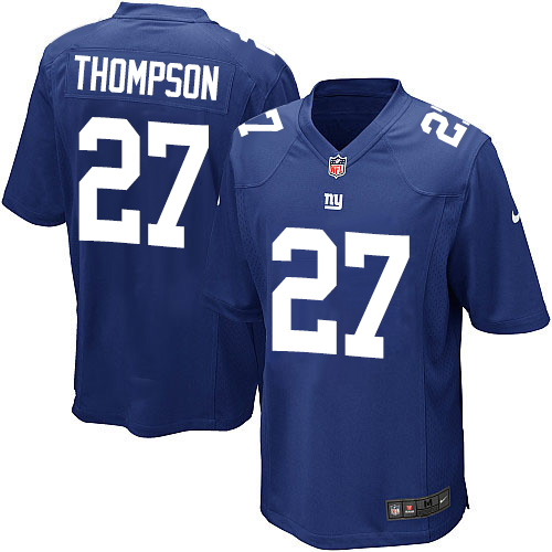 Men's Game Darian Thompson Nike Jersey Royal Blue Home - #27 NFL New York Giants